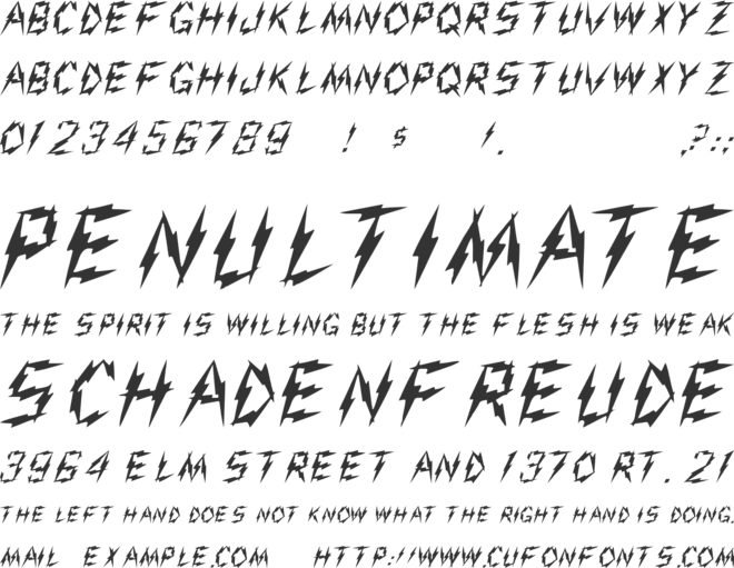 Aarcover font preview