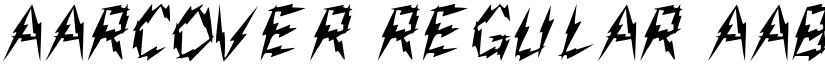 Aarcover Regular font
