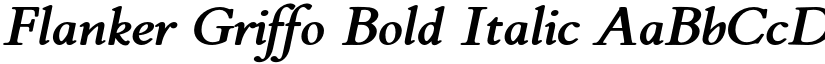 Flanker Griffo Bold Italic font