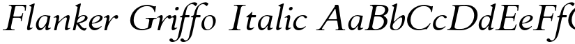 Flanker Griffo Italic font