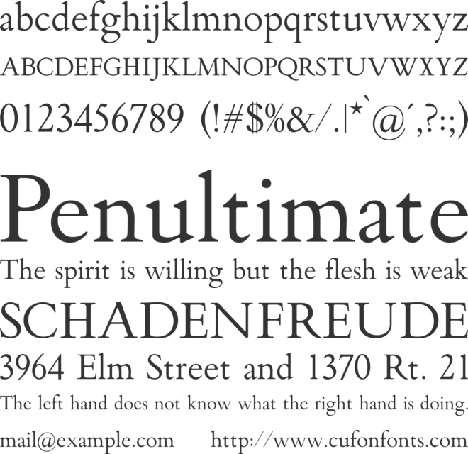 Flanker Griffo font preview