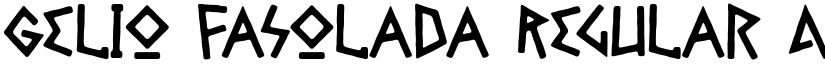 Gelio Fasolada Regular font