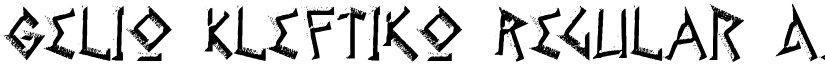 Gelio Kleftiko Regular font