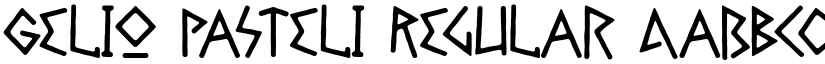 Gelio Pasteli Regular font