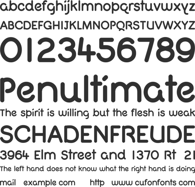 Quiglet font preview