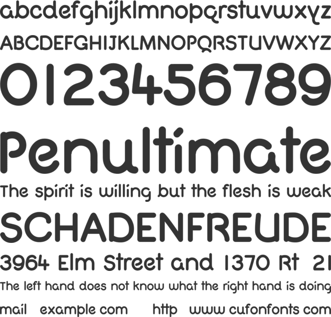 Quiglet font preview