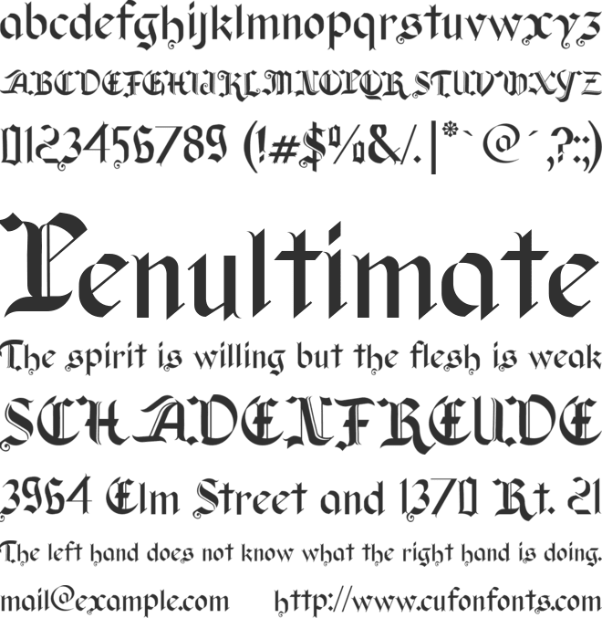 Old Wise Lord font preview
