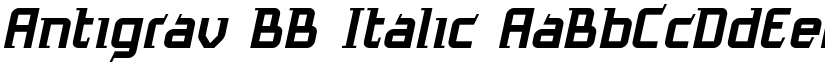 Antigrav BB Italic font