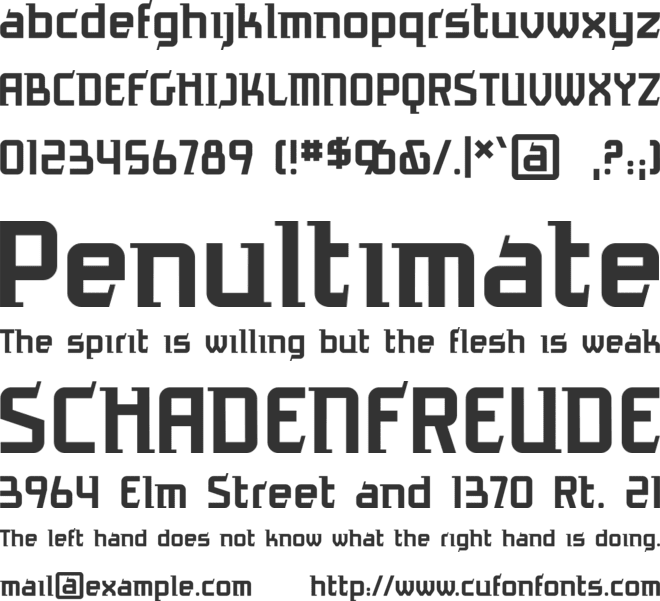 Antigrav BB font preview