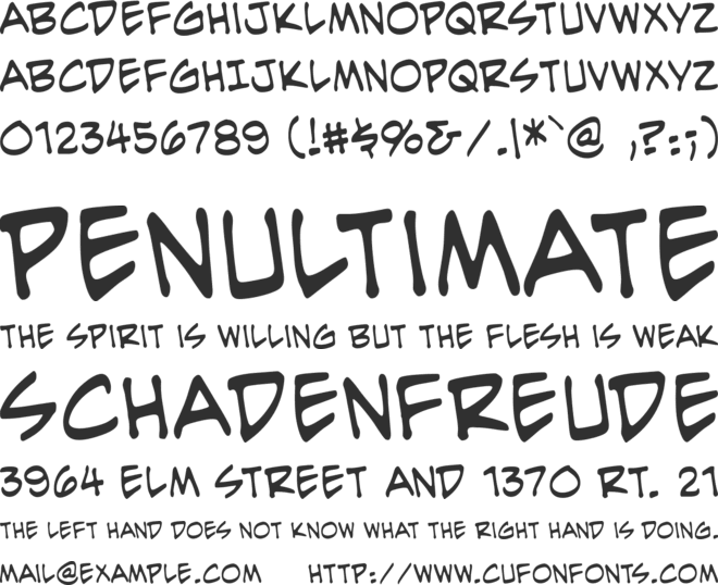 EvilGenius BB font preview