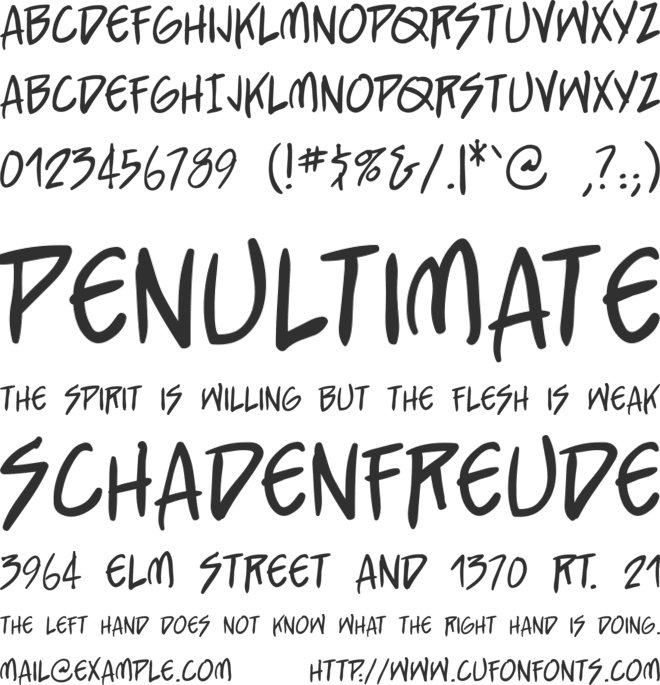 StraightJacket BB font preview