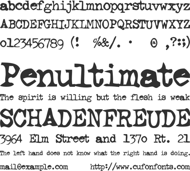 Ghostwriter font preview