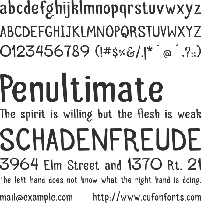 Palitoon font preview