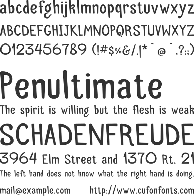 Palitoon font preview