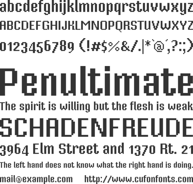 Mister Pixel 16 font preview