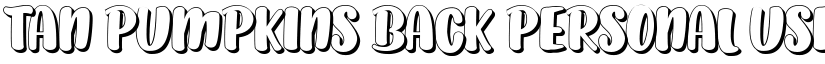 TAN PUMPKINS BACK PERSONAL USE Regular font