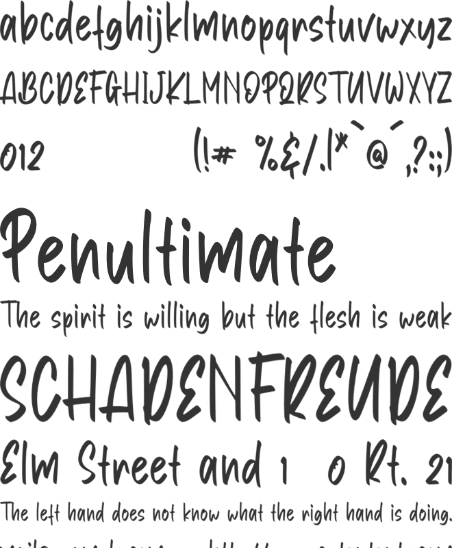 Bunny Story font preview