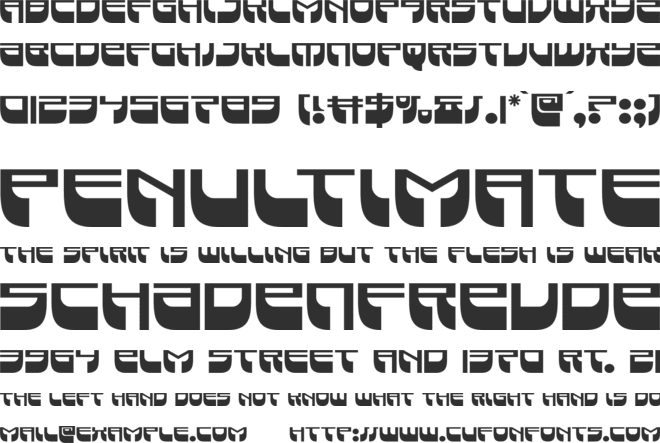 Vertical Horizon font preview