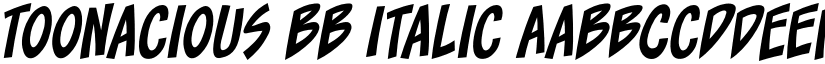 Toonacious BB Italic font