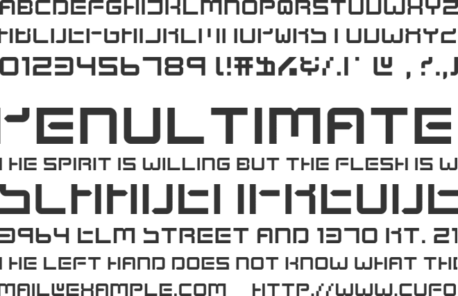 Kenney Space font preview
