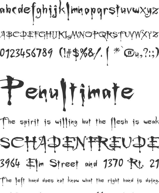 Rebuffed font preview