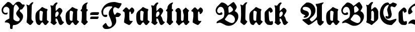 Plakat-Fraktur Black font