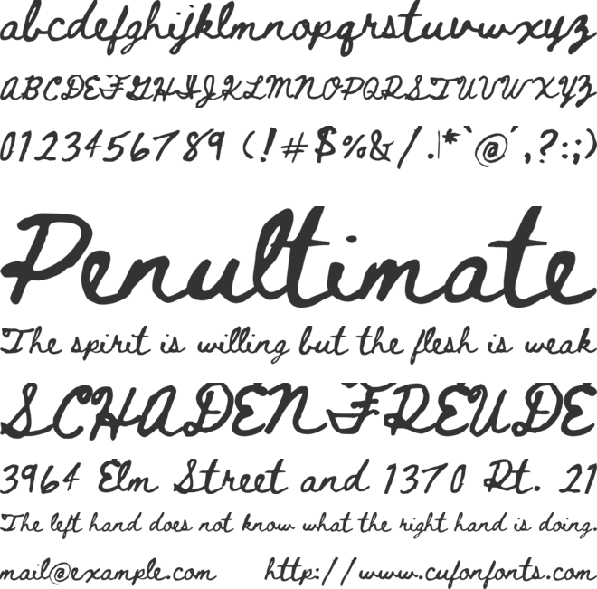 Beth Ellen 2 font preview