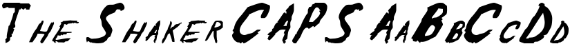 The Shaker CAPS font