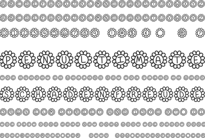 Flower Power font preview