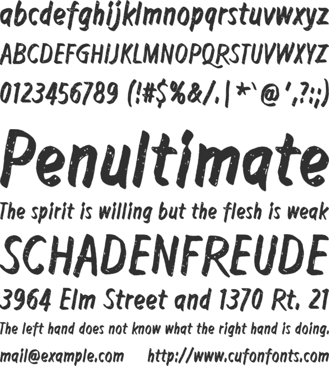 Right to remain silent font preview
