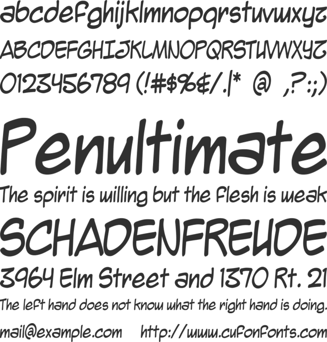 Mighty Zeo font preview