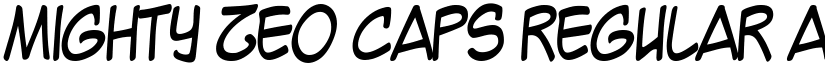 Mighty Zeo Caps Regular font