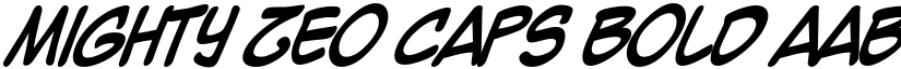 Mighty Zeo Caps Bold font