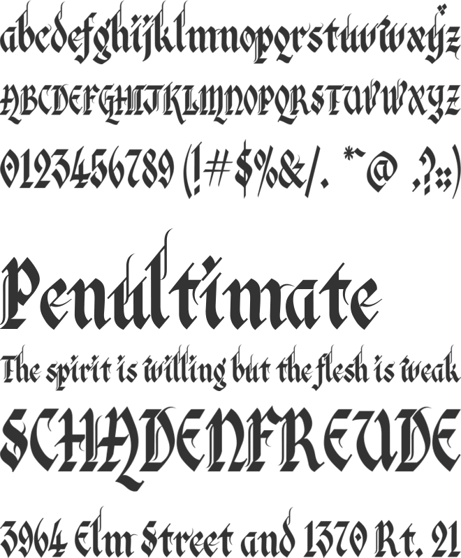 Kingthings Italique font preview