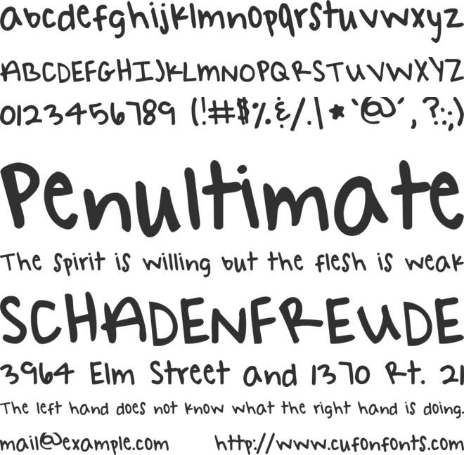 Later Allie-Gator font preview