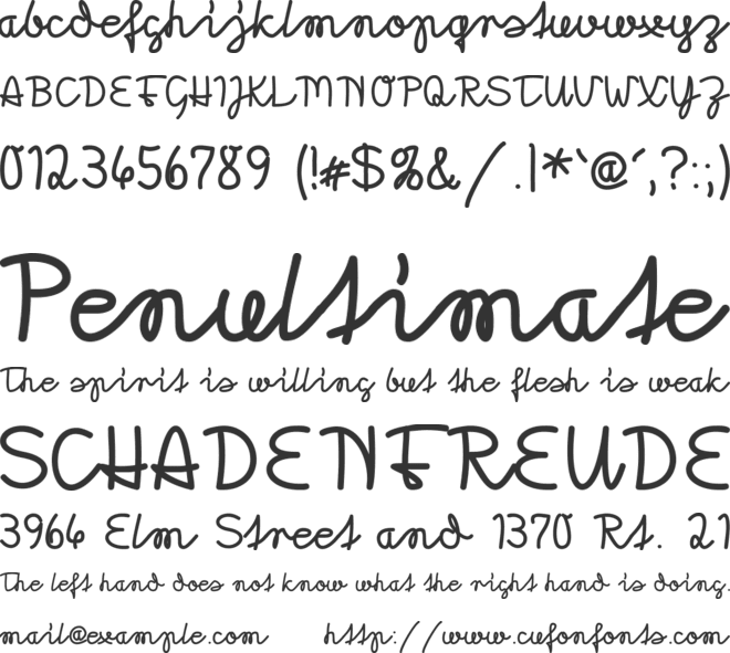 Morado Felt font preview