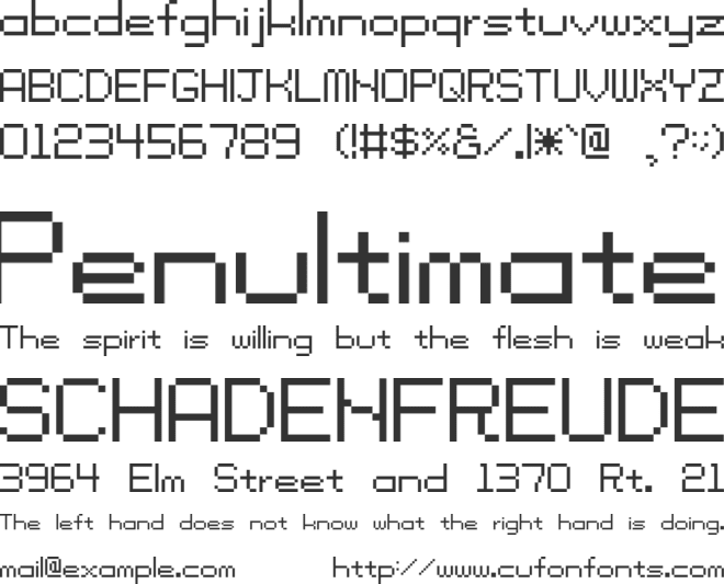 Tama SS01 font preview