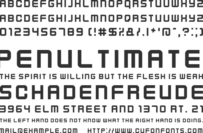 Kenney Future Narrow font preview