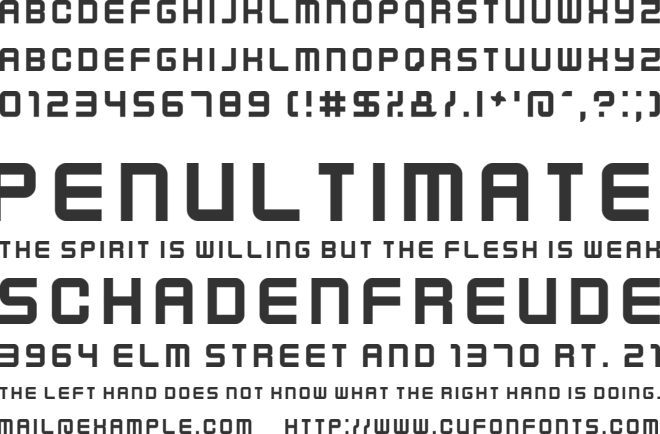 Kenney Future Narrow font preview