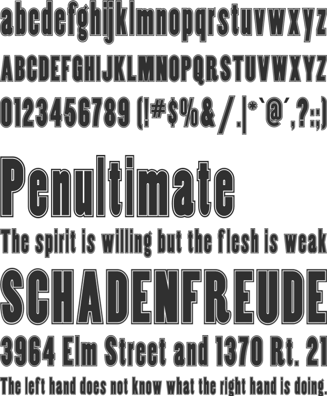 Copper Canyon Inline WBW font preview