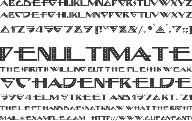 Bellhop NF font preview