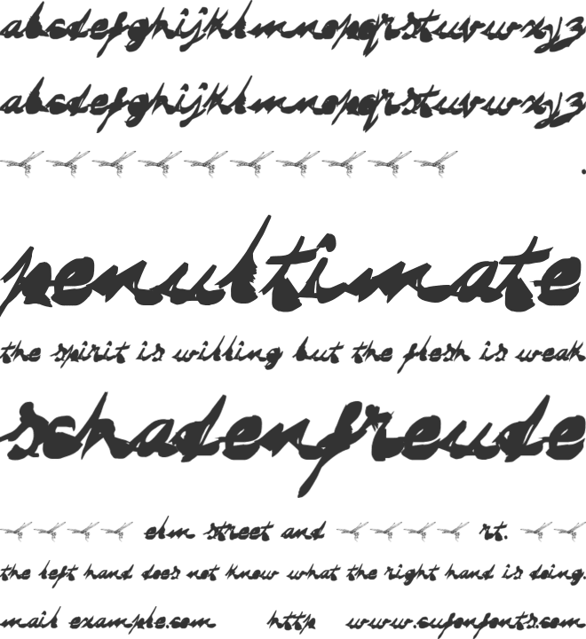 DRAGONFLY saji font preview