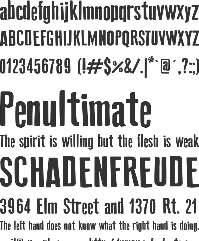 Old Press Original font preview