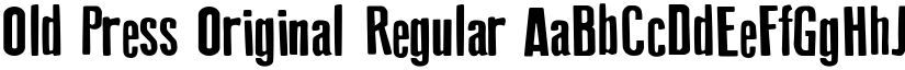 Old Press Original Regular font