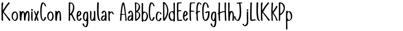 KomixCon Regular font
