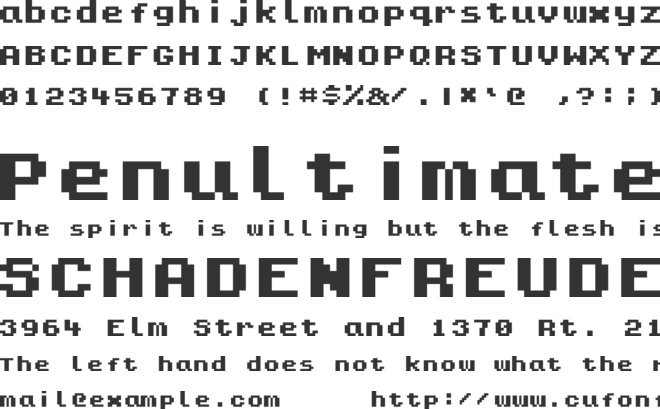 Kongtext font preview