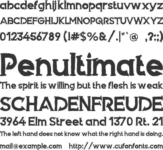 Armed font preview