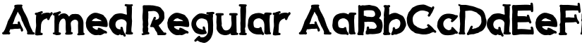 Armed Regular font