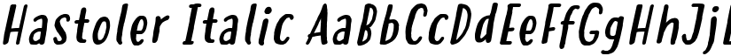 Hastoler Italic font