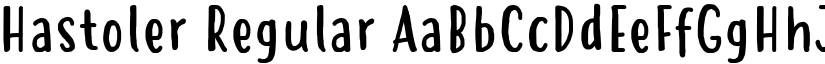 Hastoler Regular font